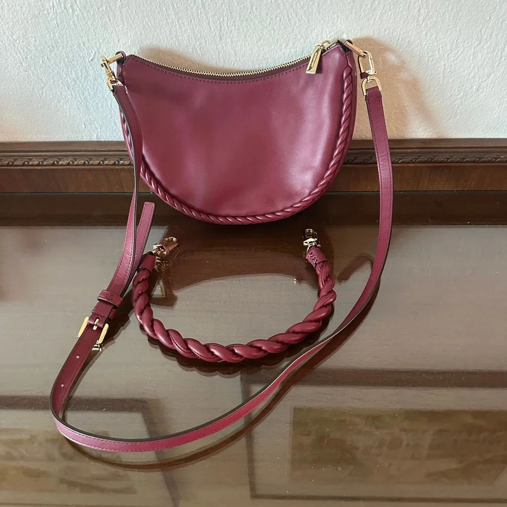 Michael Kors‎ Kyla Small Leather Convertible Pochette Equestrian Nautical